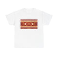 T-Shirt — Rustic Floral Fair Isle Stripe Tee (Autumn Cozy Pattern)