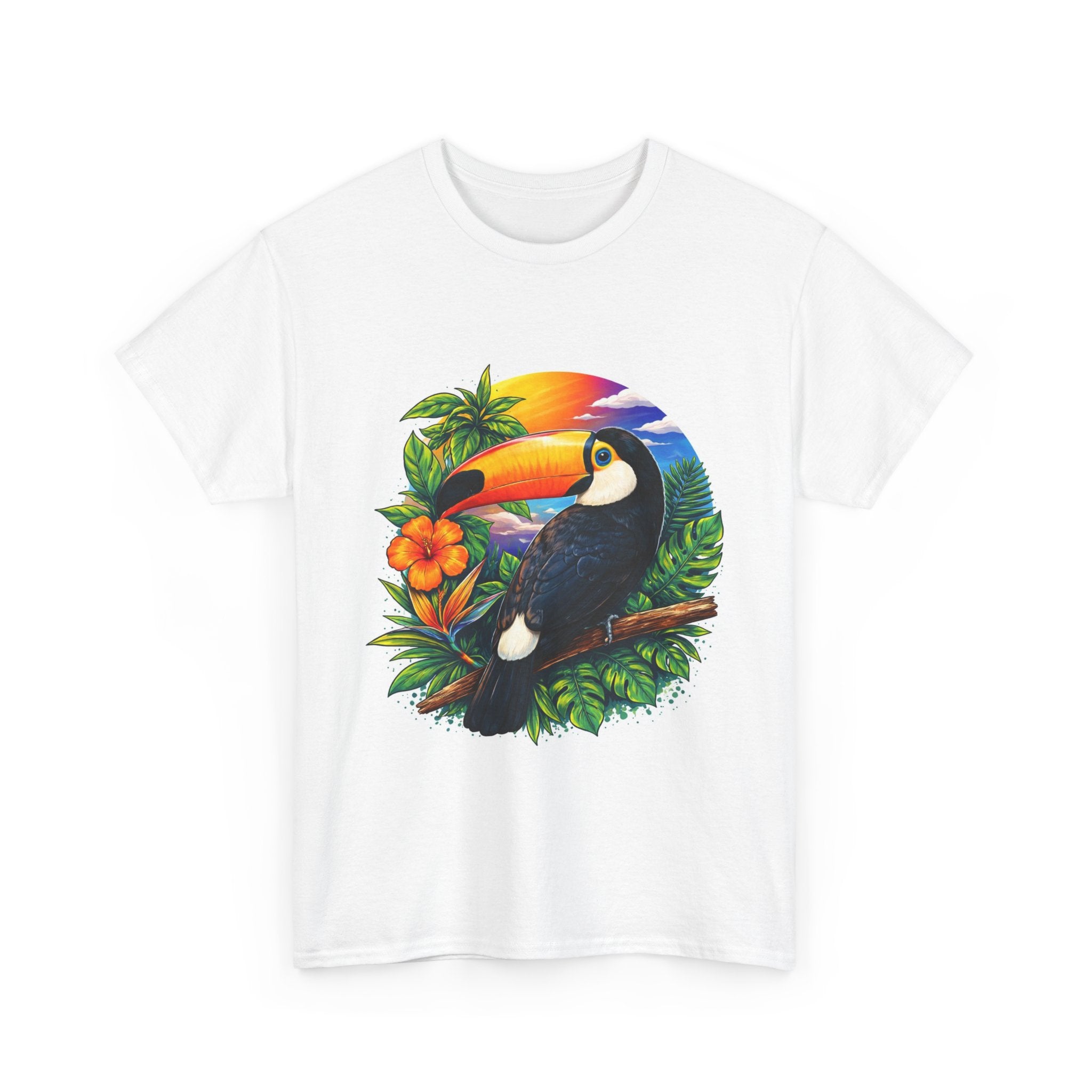 Toucan Sunset T-Shirt — Tropical Bird Graphic Tee