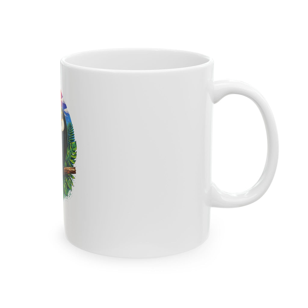 Toucan Sunset Ceramic Mug — Tropical Bird Coffee Cup (11oz, 15oz)