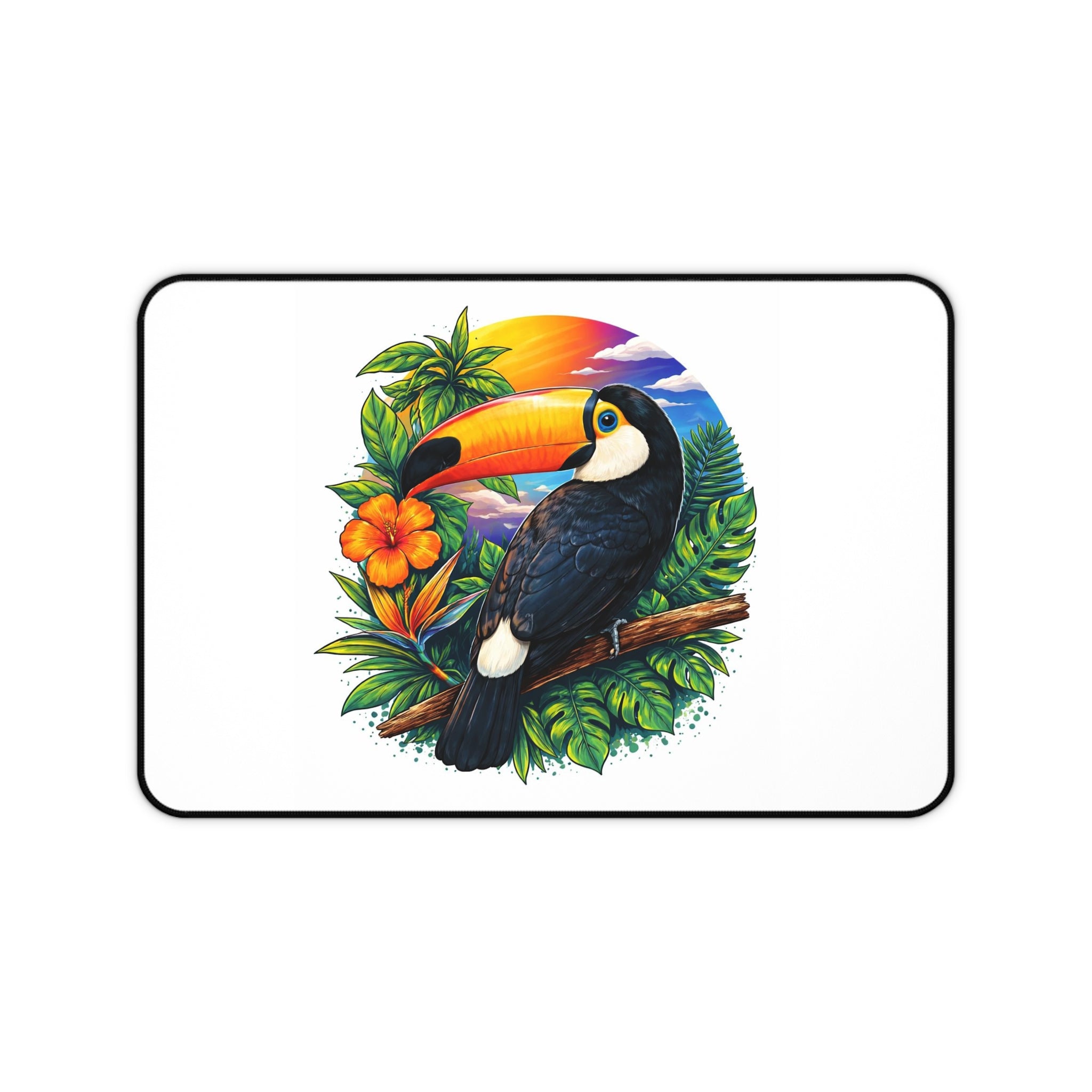 Tropical Toucan Desk Mat — Vibrant Bird & Jungle Mouse Pad