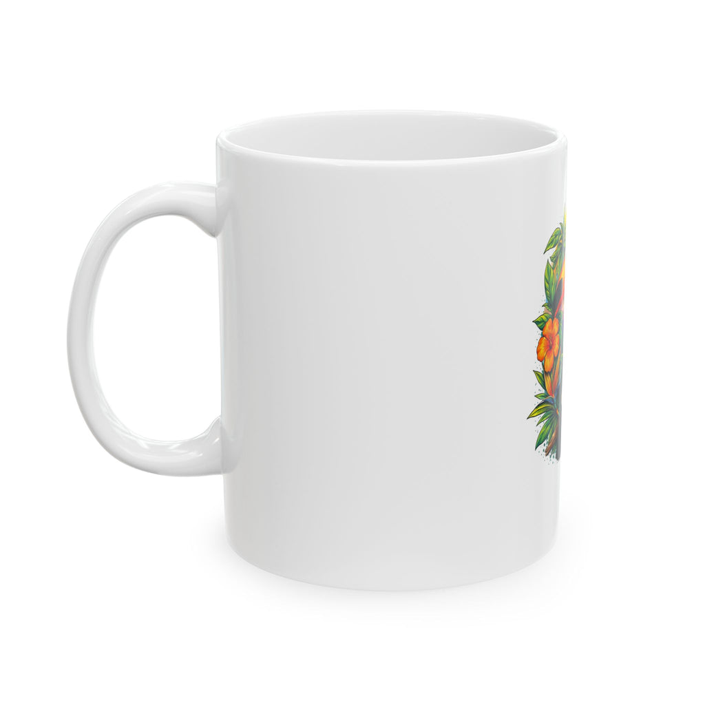 Toucan Sunset Ceramic Mug — Tropical Bird Coffee Cup (11oz, 15oz)