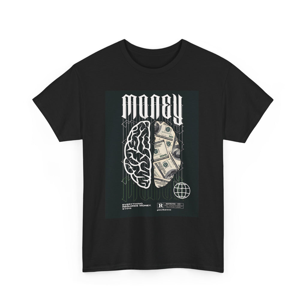 Money Brain T-Shirt — Graphic Tee with Brain & Cash Streetwear Design
