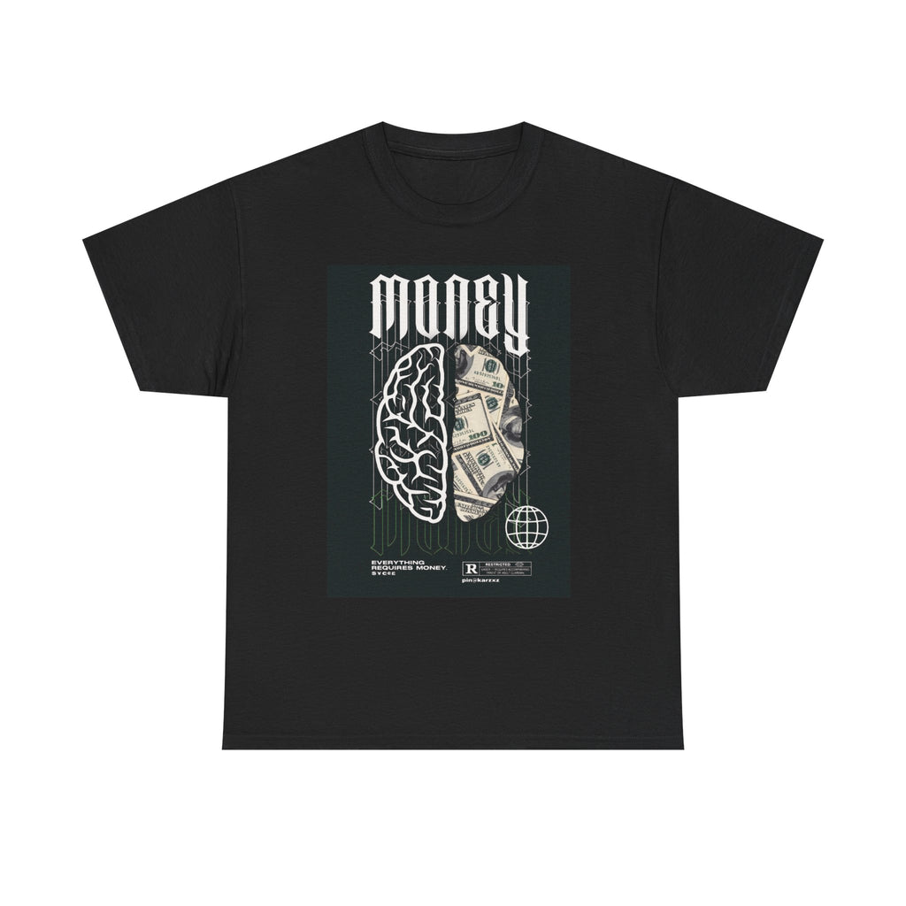 Money Brain T-Shirt — Graphic Tee with Brain & Cash Streetwear Design