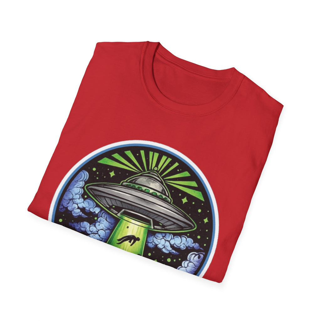 UFO Abduction T-Shirt – Neon Alien Spaceship Graphic Tee