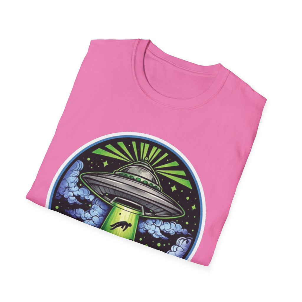 UFO Abduction T-Shirt – Neon Alien Spaceship Graphic Tee