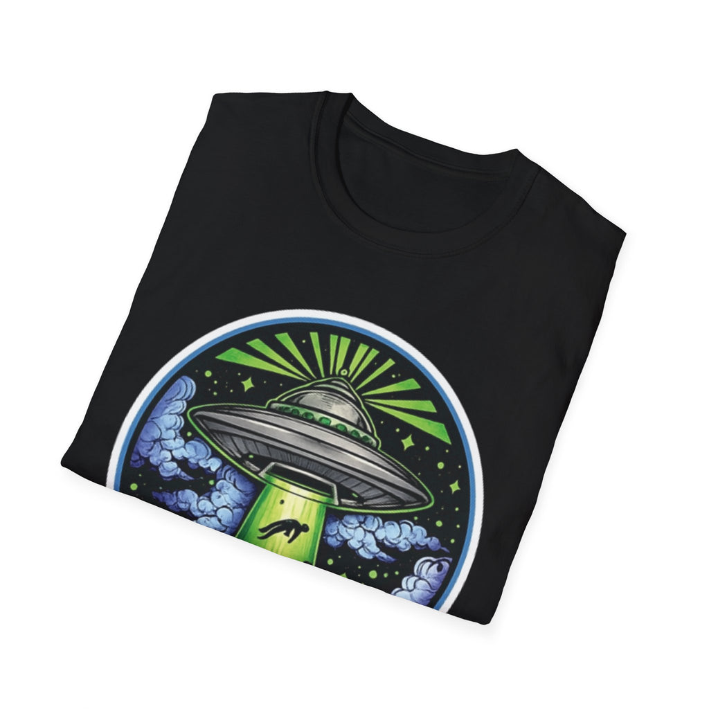 UFO Abduction T-Shirt – Neon Alien Spaceship Graphic Tee