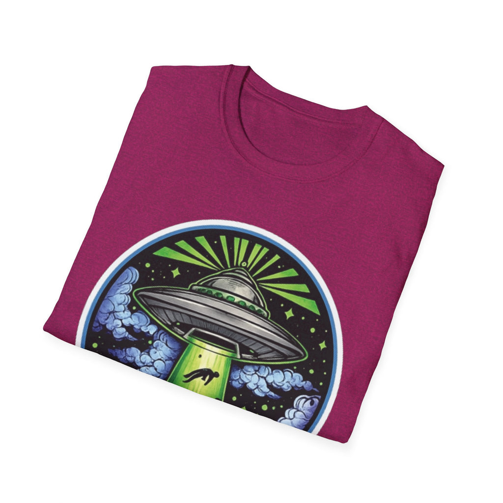 UFO Abduction T-Shirt – Neon Alien Spaceship Graphic Tee