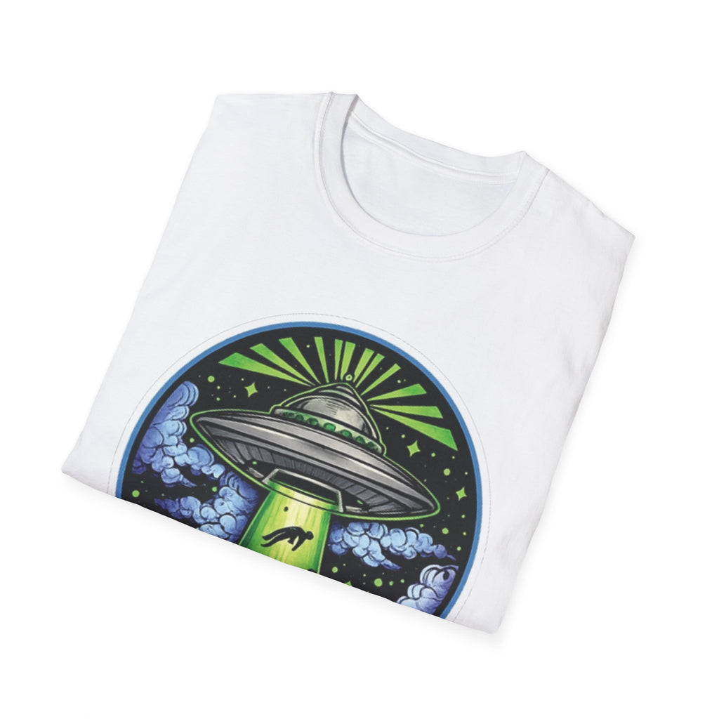 UFO Abduction T-Shirt – Neon Alien Spaceship Graphic Tee